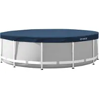 Intex 28082 Pool Abdeckplane rund 366 cm Poolabdeckung Deluxe mit 20cm Überhang