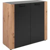 CALICOSY finori Kommode Cento 01A anthrazit / Nachbildung Artisan Oak melaminbeschichtet HxBxT 89x85x34,5 cm