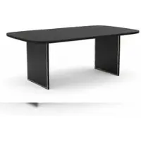 SIT Möbel Esstisch 180 x 90 x 76 cm | Tischplatte Mango 30 mm | Wangen-Metallgestell | schwarz | 16154-11 | Serie TABLES & CO