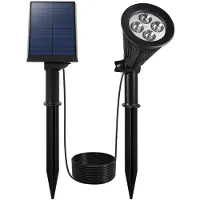 Lumisky 2-in-1-Solarstrahler zum Aufstellen oder Anbringen – – SPIKY AWAY B 34 – H 42 cm – weiße LED