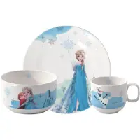 Villeroy & Boch Kindergeschirr-Set "Kindergeschirr-Set Disney Frozen 3er Set bunt" Spülmaschinenfest, Mikrowellensicher