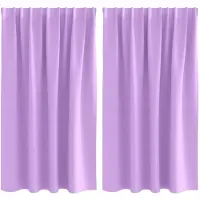 vidaXL Verdunkelungs-Vorhänge mit Ringen 2 pcs Lila 140 x 140 cm