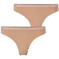 Falke 2-Pack Damen Tanga Daily Comfort, XL, Beige, Uni, Baumwolle