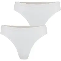 Falke Unterwäsche Tanga Daily Comfort Damen White (2er-Pack)-XL