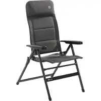 Travellife Lago Camping Chair Komfort Stürmisch Grau - Einstellbar in 7 Positionen - Wasser und UV -