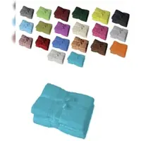 EXKLUSIV HEIMTEXTIL Handtuchserie im Set mit Schleife Marke Saunatuch 2er Set 80 x 200 cm Türkis
