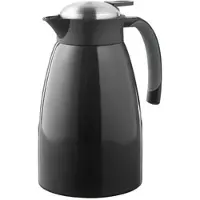 Esmeyer Isolierkanne GLACE, 1,5 Liter, schwarz doppelwandiger Edelstahl, unzerbrechlich, praktische