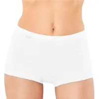 Sloggi Panty "Basic+ Short", Damen, Gr. 44, weiß, Single Jersey, Obermaterial: 95% Baumwolle, 5% Elasthan, körpernah, Unterhosen Panty, Cotton-Mix, sportiver-Look