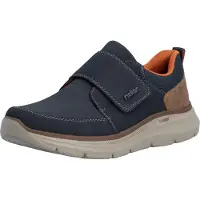 Rieker Klettschuh , Herren, Gr. 40, Textil, blau, Lederimitat, Schuhe Klettschuh, Halbschuh, Casual-Sneaker mit Klettverschluss, schmale Form