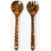 Sissy-Boy Salatbesteck Mit Leoprint - Dunkelbraun
