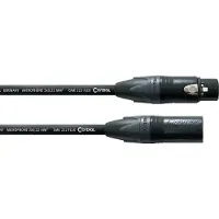 Cordial CPM 1,5 FM-FLEX XLR Forbindelsesledning [1x XLR-tilslutning - 1x XLR-stik] 1.50 m Sort