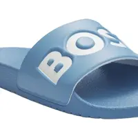 BOSS für Herren. 50536835 Hausschuhe Aryeh blau (40), Wohnung, Keine, Strandbekleidung, Türkis