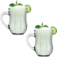 Pasabahce Gurme Ayran 2tlg Trinkglas Henkelbecher 350ml 55383