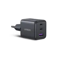UGREEN 30W 3-Port GaN II Fast Wall Charger USB-A & 2 x USB-C Black (55536)