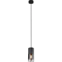 TRIO Robin Pendelleuchte Metall/Glas Schwarz matt