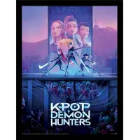 Ginza.se K-pop Dämonenjäger Film Key Art Gerahmtes Sammlerposter