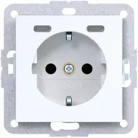 Hager SCHUKO-Steckdose mit 2xUSB-C PD, 20W, 16A, 250V, A.x/C.x, lichtweiß glänzend, 1 Stk.