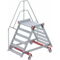 Euroline 512 mobiler Überstieg 60° Stufenausführung Alu gerieft Stufenbreite 1000mm 6 Stufen