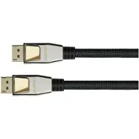 Python Anschlusskabel DisplayPort 1.2, 4K / UHD @60Hz, Vollmetallstecker, vergoldete Kontakte, OFC, Nylo...