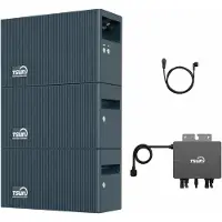 TSUN Powerness Balkonkraftwerk Speicher, DCU2000Lite mit 2 x DB2000 Lite Erweiterungsakku & 800W Mikrowechselrichter, 2400W PV Input & Dual MPPT