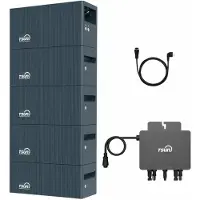 TSUN Powerness Balkonkraftwerk Speicher, DCU2000Lite mit 4x DB2000 Lite Erweiterungsakku & 800W Mikrowechselrichter, 2400W PV Input & Dual MPPT