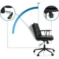 Hjh OFFICE Home Office Bürostuhl SMALLO Schreibtischstuhl mit Armlehnen Kunstleder Drehstuhl