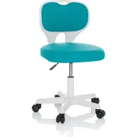 Hjh OFFICE Kinderdrehstuhl KIDDY TOP W Schreibtischstuhl für Kinder höhenverstellbar ohne Armlehnen Stoff