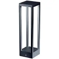 Zafferano Home Pole - LED-Gartenmast zur Bodenbefestigung - Warmes Nachtlicht 3000K 230V 15W 1590lm - Dunkelgrau