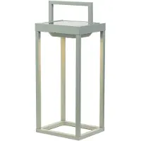 Zafferano - Home Solar 2 LED-Laterne, 37,3 cm - 2 W batteriebetriebene Wand- und Tischlampe mit Dämmerungssensor - Salbeigrün