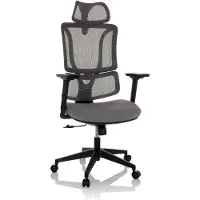 MyBuero Home Office Bürostuhl ERGOMY Schreibtischstuhl mit Armlehnen (höhenverstellbar) Stoff / Netzstoff Drehstuhl