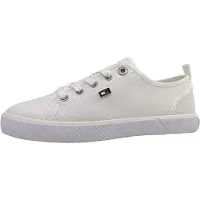 Tommy Hilfiger Vulc. Canvas Sneaker Leinenschuh Weiß