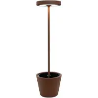 Zafferano Poldina Reverso Solar L Corten - Solar- und wiederaufladbare LED-Stehleuchte 11,7 W - Stehleuchte für den Innen- und Außenbereich, H. 156 cm