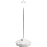 Zafferano Pina Pro White LED-Tischleuchte, wiederaufladbar und dimmbar, kabellos, Safran, CCT 2200-2700-3000K, IP54, 12 Stunden Akkulaufzeit
