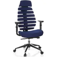 Hjh OFFICE ERGO LINE II PRO | Stoff - Profi Bürostuhl Blau
