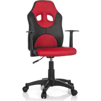Hjh OFFICE KID GAME AL - Kinderdrehstuhl Schwarz / Rot