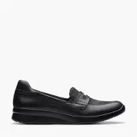 Clarks Damen Ellowyn Penny Loafer Black Leather