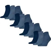 Puma Kurzsocken "Socken Quarter Plain 12P 12er Pack", Damen, Gr. 35-38, blau (denim blau), Obermaterial: 68% Baumwolle CO. 18% Polyamid PA. 12% Polyester PES. 2% Elasthan EL., Socken Kurzsocken