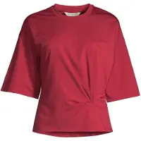 MSCH Copenhagen Damen Tops & T-Shirts Mschbreanne Noriel Tee - Bordeaux - Größe M/L