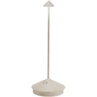 Zafferano Pina Pro Sand LED-Tischleuchte, wiederaufladbar und dimmbar, kabellos, Safran, 2200-2700-3000K, IP54, 12 Stunden Akkulaufzeit