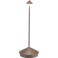 Zafferano Pina Pro Corten LED-Tischleuchte, wiederaufladbar und dimmbar, kabellos, Safran, 2200-2700-3000K, IP54, 12 Stunden Akkulaufzeit