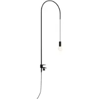 Zafferano - Wire-Tischleuchte mit Klemme, 200° schwenkbar, H152 cm, lackiertes Metall, E27-Glühbirne max. 60 W enthalten - Schwarz