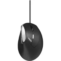 Rapoo EV200, rechts, Optisch, USB Typ-A, 1600 DPI, Schwarz, Silber