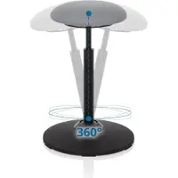 Hjh OFFICE BALANCE SIT - Arbeitsstuhl Arbeitshocker Grau
