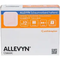 Allevyn Schaumverband 7x8 cm haftend 12 St Verband