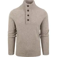 Barbour Mocker Pullover Merino Wolle Greige