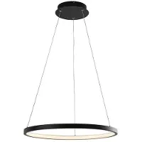 ROSSINI ILLUMINAZIONE ZERUM Pendelleuchte LED 25W 3000K Schwarz - Ringleuchte aus Aluminium IP20 Minimales Design für moderne Umgebungen - Rossini Group