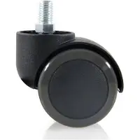 Hjh OFFICE 5x ROLO M10/50mm Hartböden - Stuhlrollen Schwarz