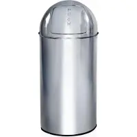 Hjh OFFICE PUSH 35L - Mülleimer Chrom