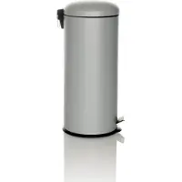 Hjh OFFICE Mülleimer 30 Liter CLEAN VIII Abfalleimer Mülltrenner rund für Küche, Büro mit Step-On 69.0 x 30.0 x 30.0 cm