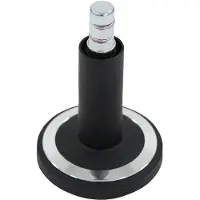 Hjh OFFICE STATO-M Bodengleiter | Teppichboden - Stuhlrollen Schwarz / Chrom